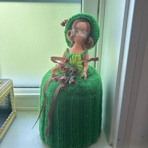 4/$100 toilet paper Barbie Green Knitted Doll Cover 🎁